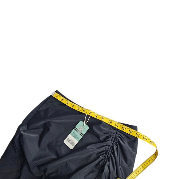 SHEKINI Womens Swim Skirt, Skort, Flattering, Ruched, Black, Size L Fits M - Picture 8 of 10